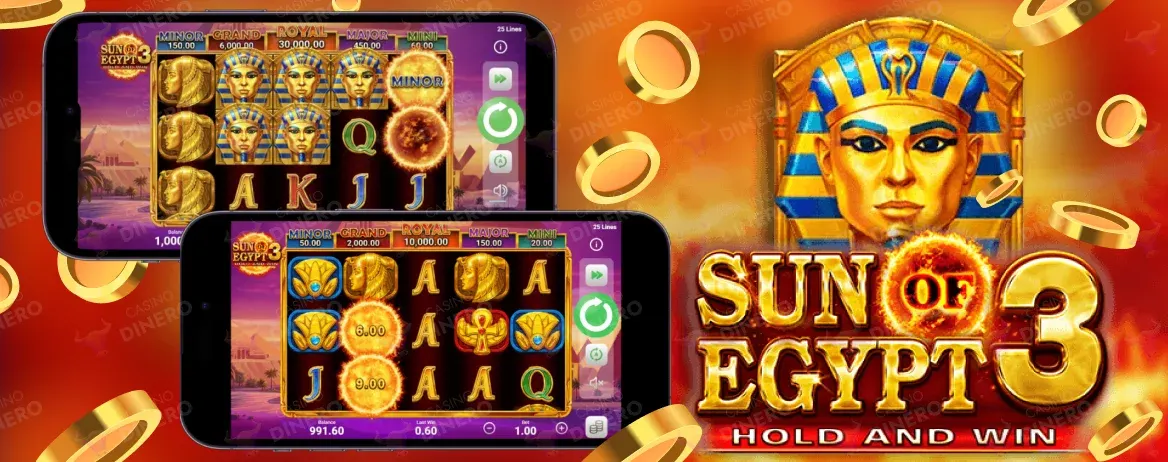 Slot Sun of Egypt 3 en móvil