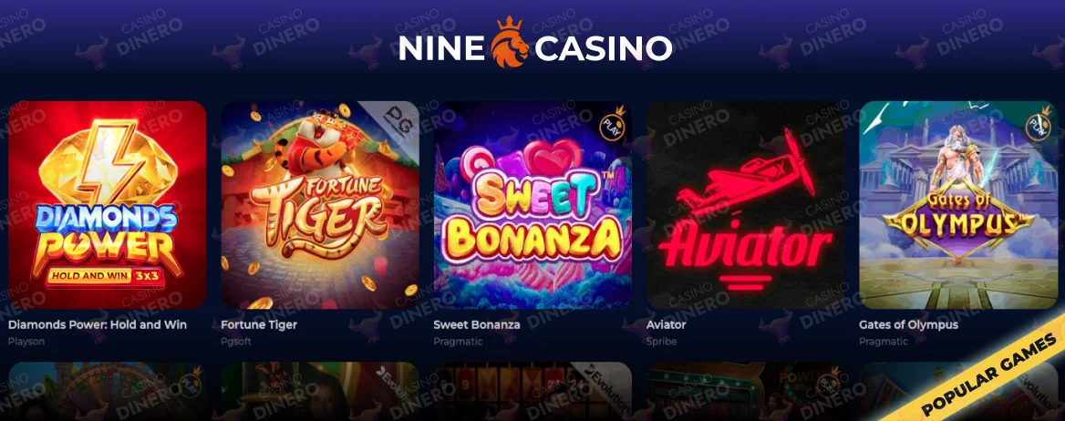 The best games in Nine casino 