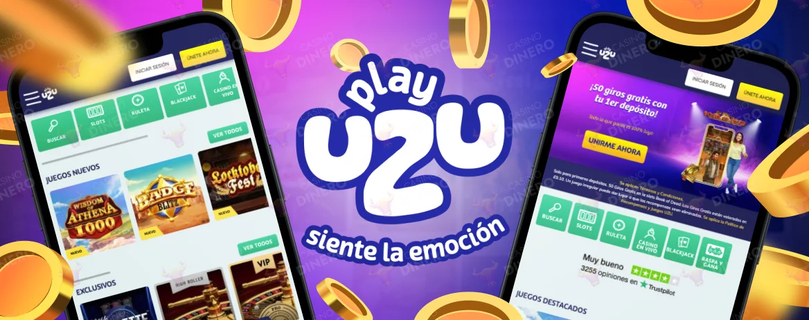 Casino PlayUZU en teléfono móvil