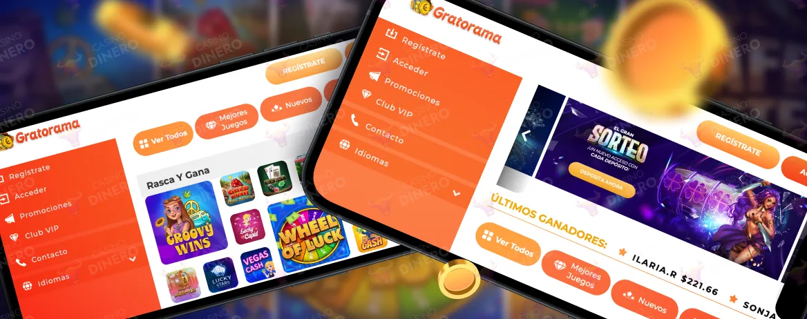 Gratorama app y versión móvil
