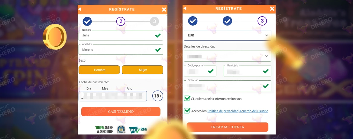 Regitro en Gratorama Casino