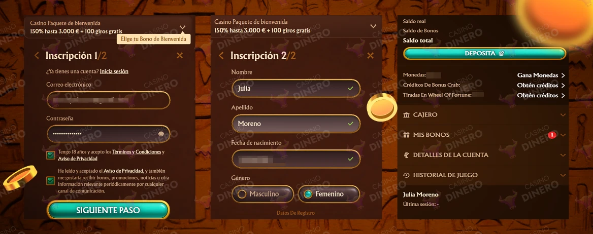 AmunRa Casino registro y cuenta personal