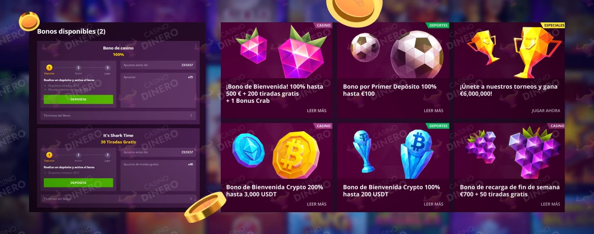 bonos en Malina Casino
