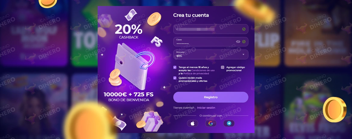 registrarse en 0xbet