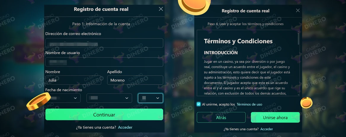 Registro en Play2Win Casino