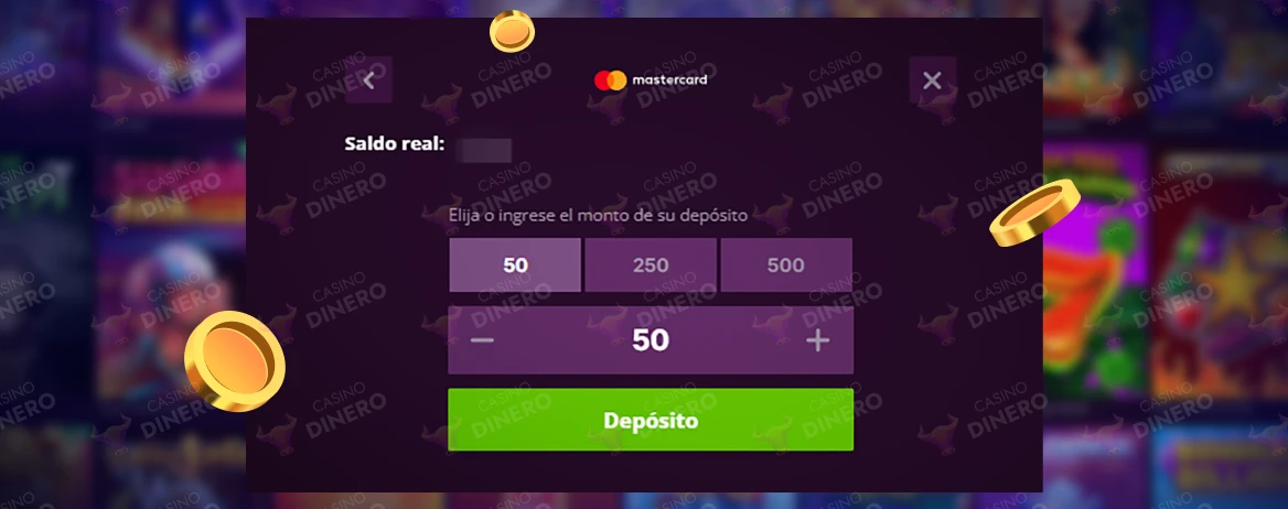 recarga y retiros en Malina Casino