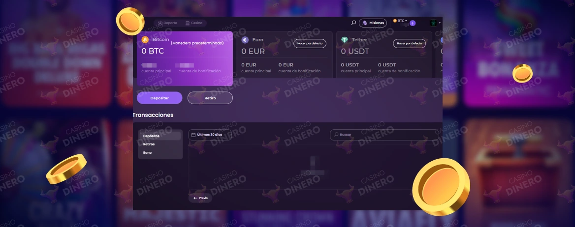 Métodos de depósito y retiro en 0xbet