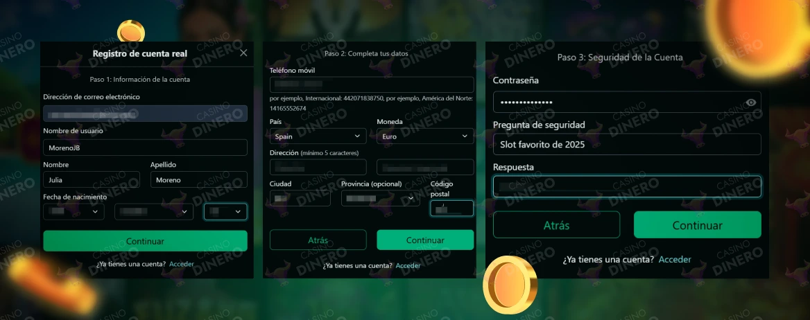 Registro en True Fortune Casino