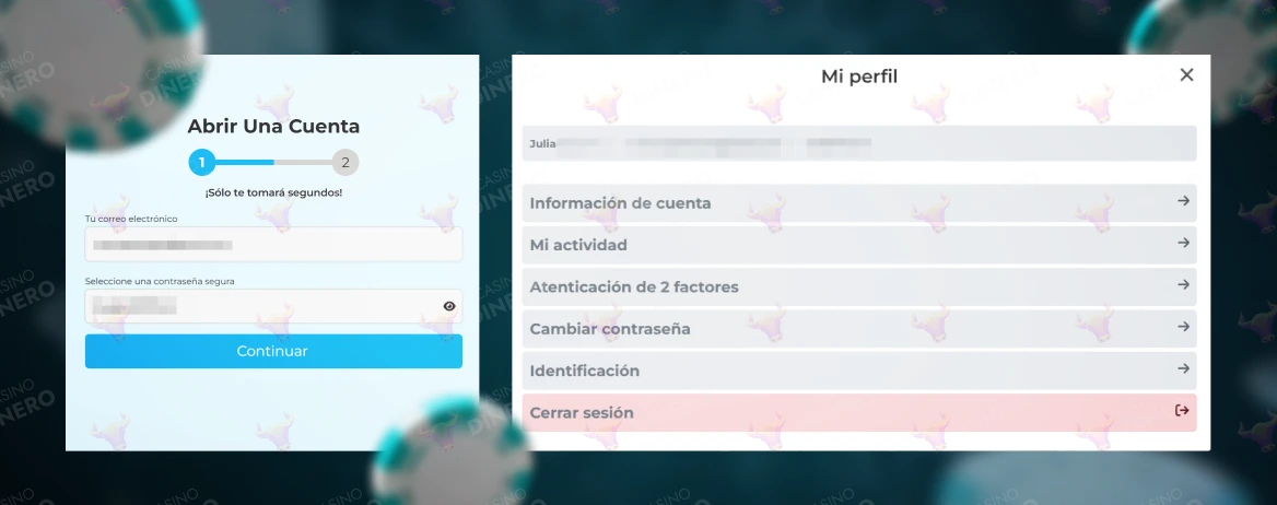 Registro en Casino Estrella y perfil