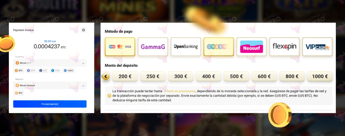 Unique Casino retirada de dinero y depósito