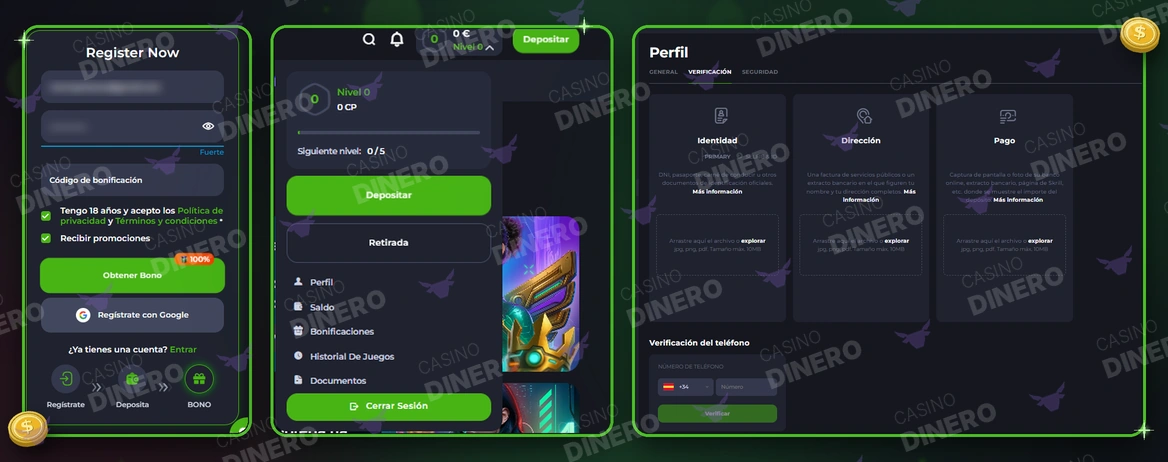 Registro y verificación en JeetCity