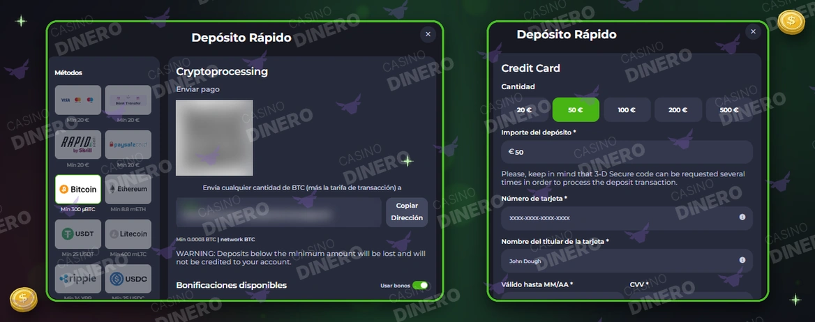 Métodos de pago en JeetCity